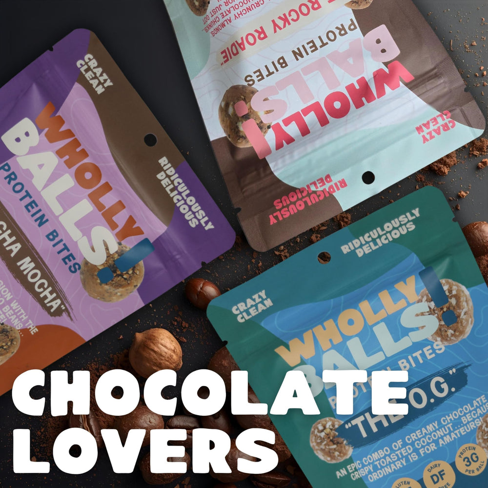 Wholly Balls Mocha Hazelnut Bites, ideal for a flavorful pre-workout boost.