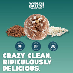 Wholly Balls Protein Bites cinnamon vanilla flavor on label