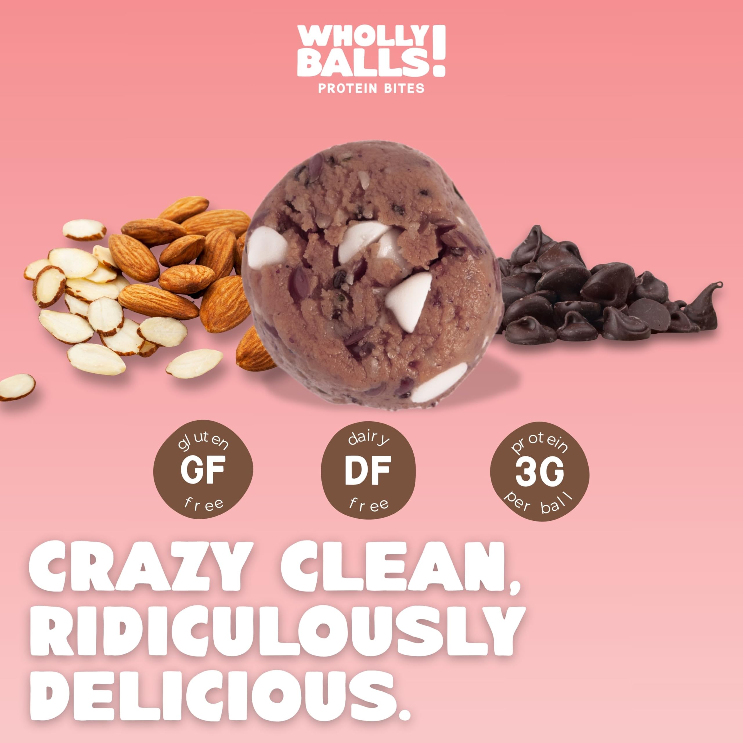 Wholly Balls Mocha Hazelnut flavor bite, ideal morning energy boost