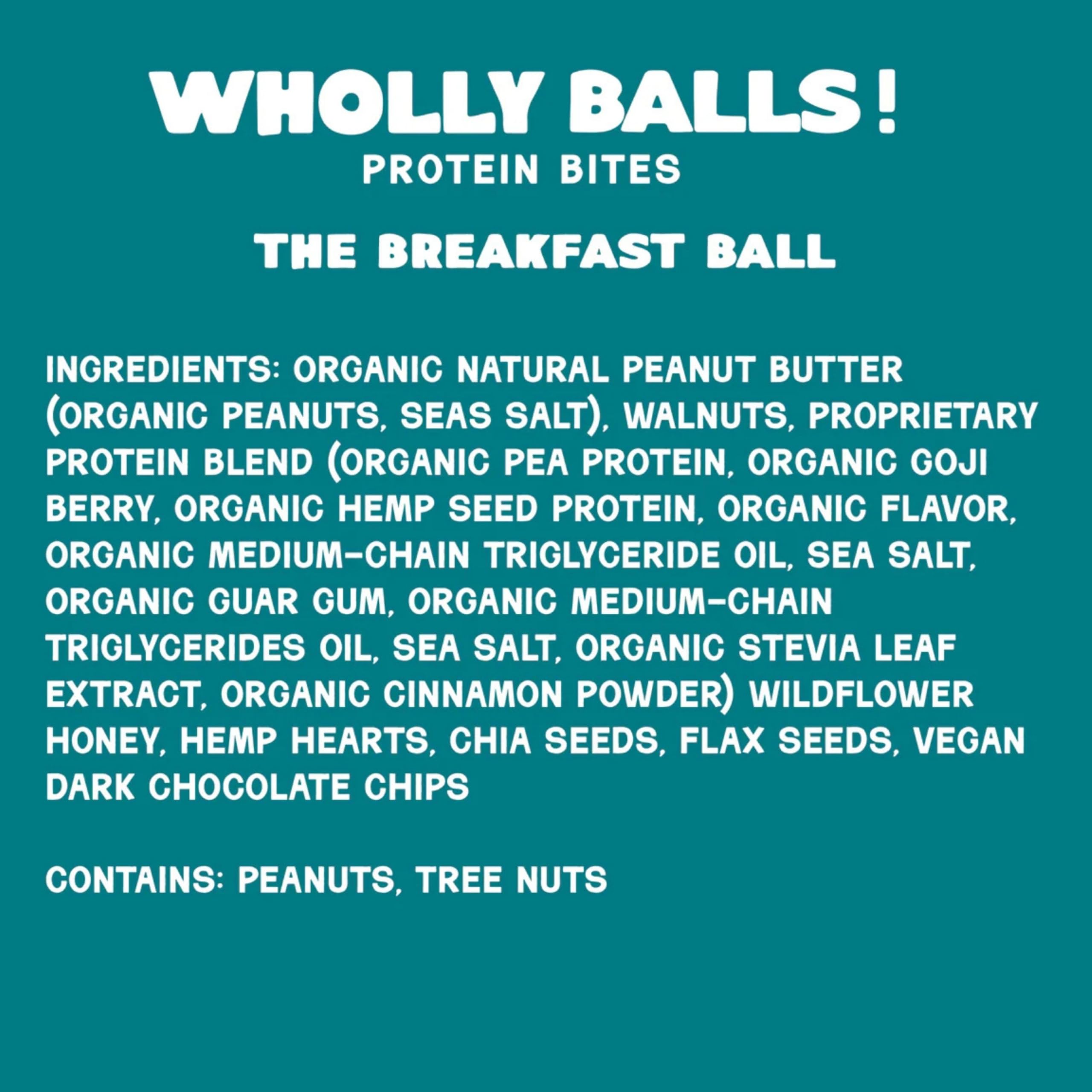 Wholly Balls Protein Bites plant-based protein for active lifestyles.