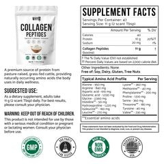 WHYZ bovine collagen powder with scoop emphasizes precise dosing for daily use.