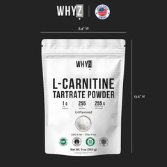Stir WHYZ L-Carnitine Tartrate powder into a beverage for versatility.