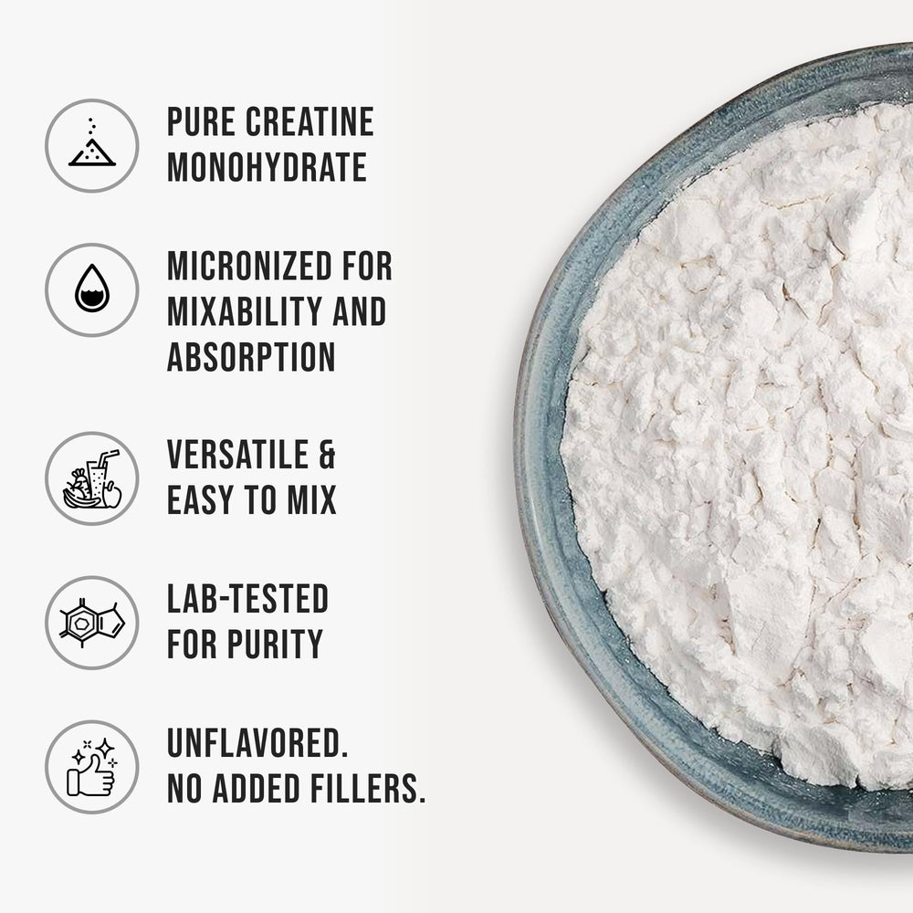 WHYZ micronized creatine powder delivers a smoother texture for seamless shakes.