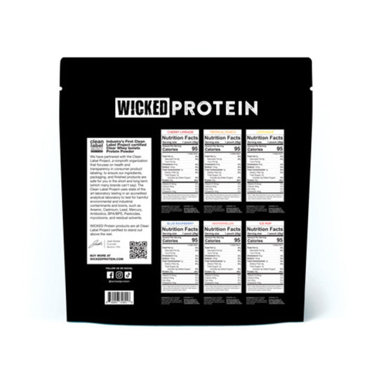 WICKED Protein Clear Whey Isolate cherry limeade flavor convenient protein boost