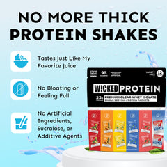 WICKED Protein Clear Whey Isolate watermelon flavor flavorful shake after training