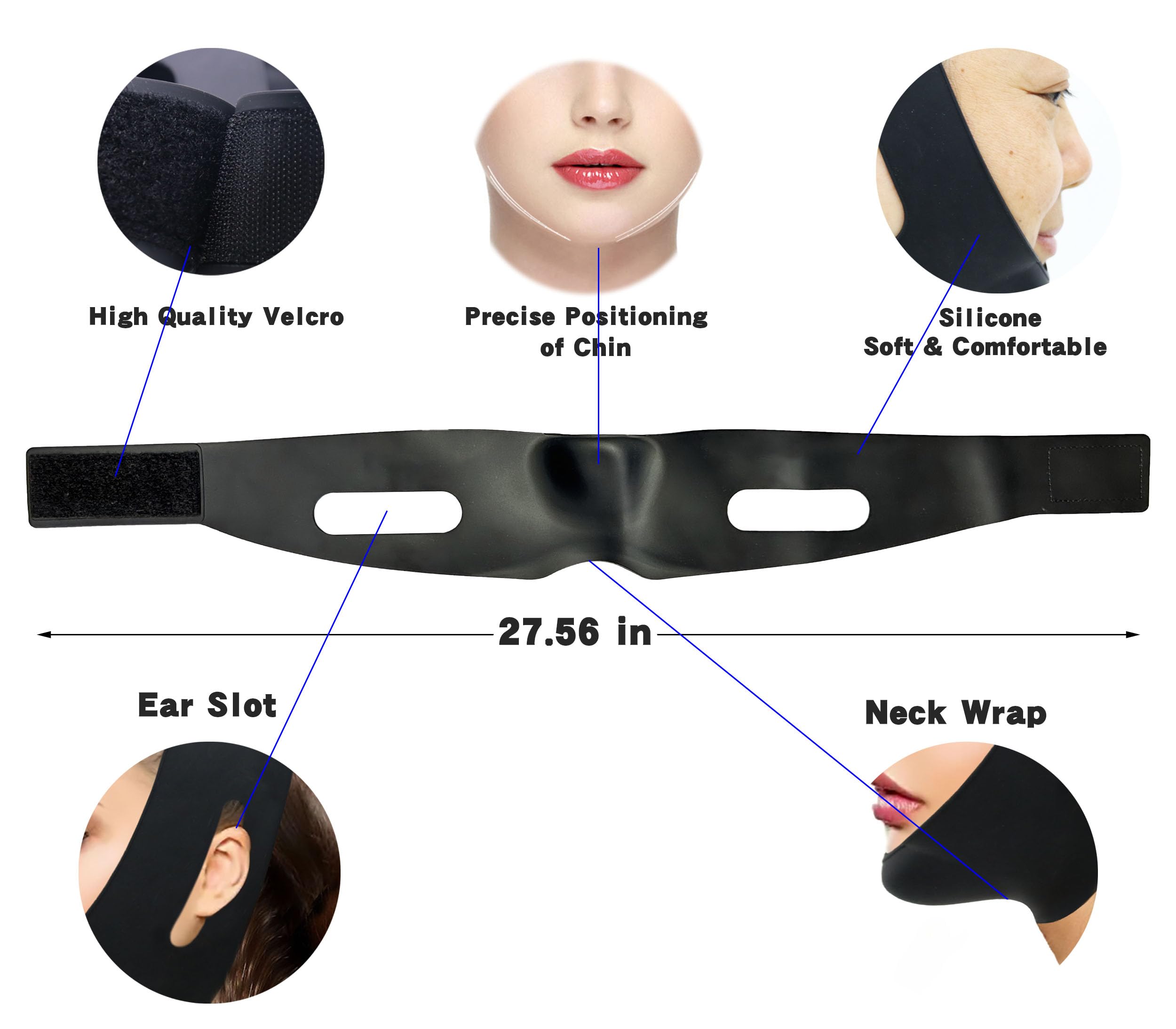 WIDVIH 3D design highlights precise chin positioning for a secure fit.