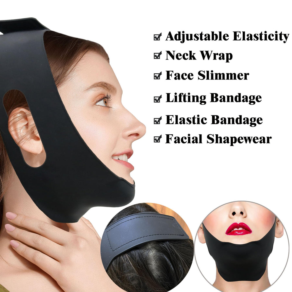 WIDVIH neck and chin garment contours facial areas for gentle shaping.