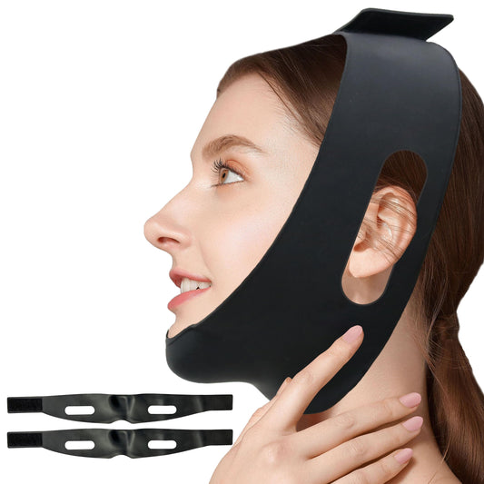 WIDVIH post-surgical chin strap close-up with smooth silicone surface for comfort.