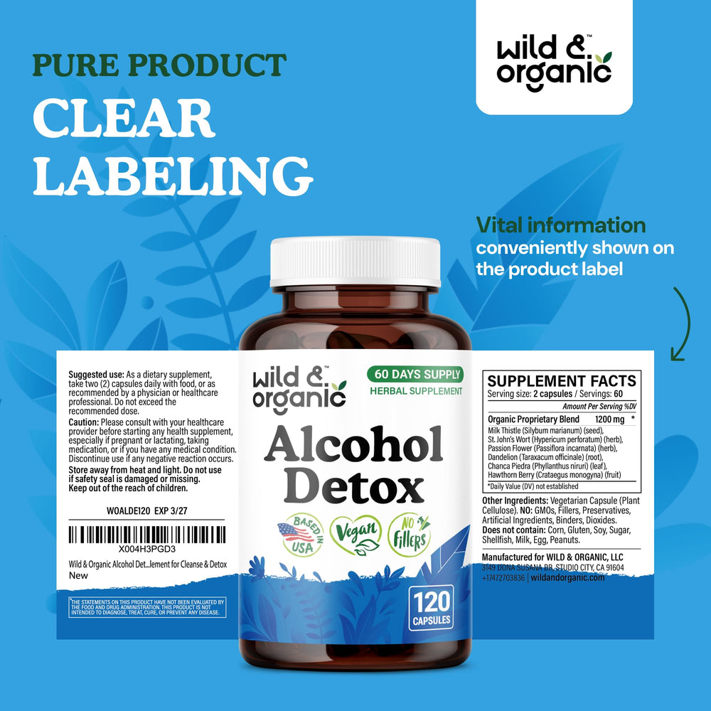 Easy-to-swallow Wild & Organic detox capsules for daily use.