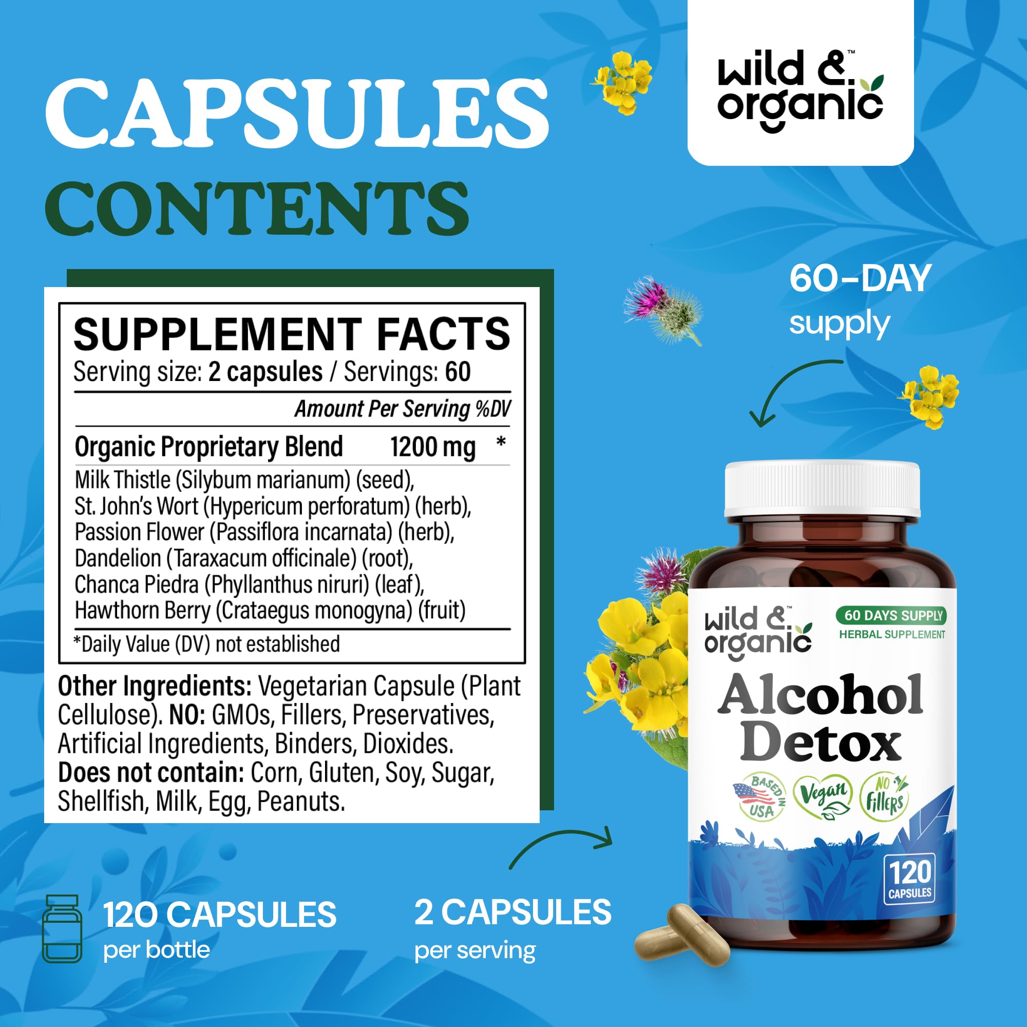 Milk thistle inside Wild & Organic detox supports liver wellness.