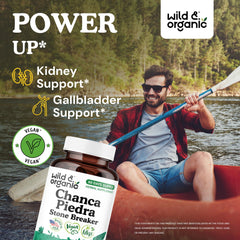 Wild & Organic bottle and label highlight vegan, non-GMO formula.