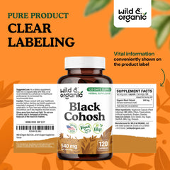 Wild & Organic capsules inside bottle suggest on-the-go daily routine.