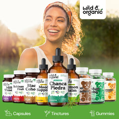 Chanca Piedra ingredients list highlighting natural, vegan, GMO-free formula.