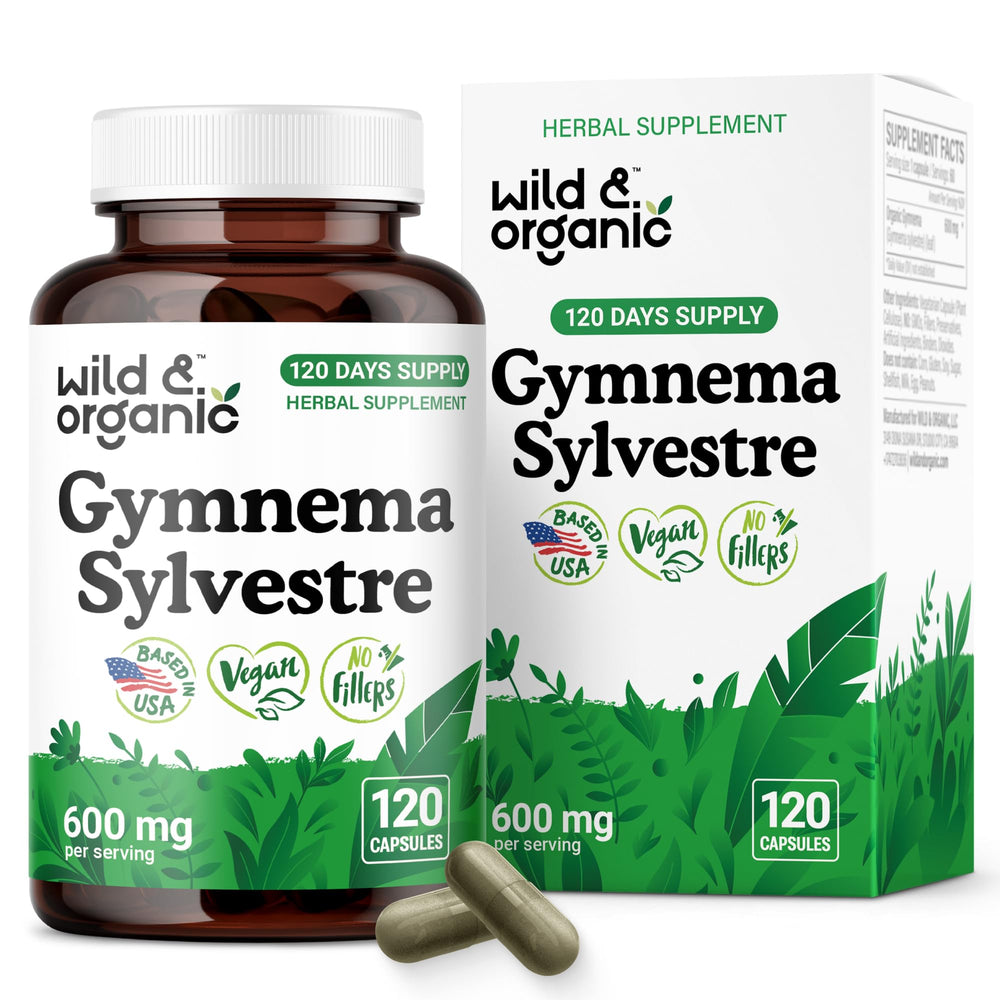 Wild & Organic gymnema sylvestre capsules 600 mg – convenient daily wellness support