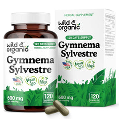 Wild & Organic gymnema sylvestre capsules 600 mg – convenient daily wellness support