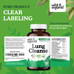 Dispensing pour of Wild & Organic Lung Cleanse capsules for accurate dosing