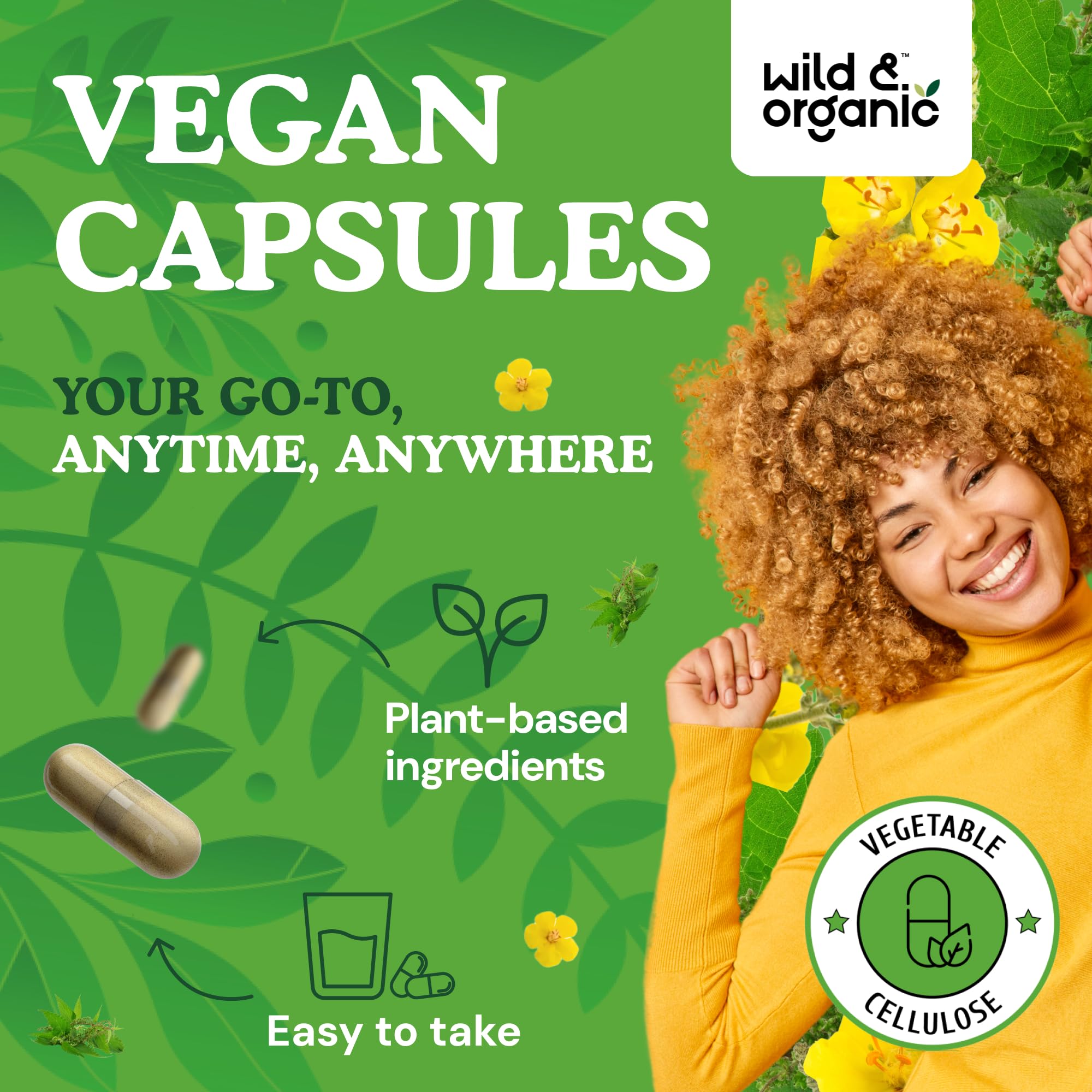 Wild and Organic Lung Cleanse ingredients list featuring mullein and ginseng