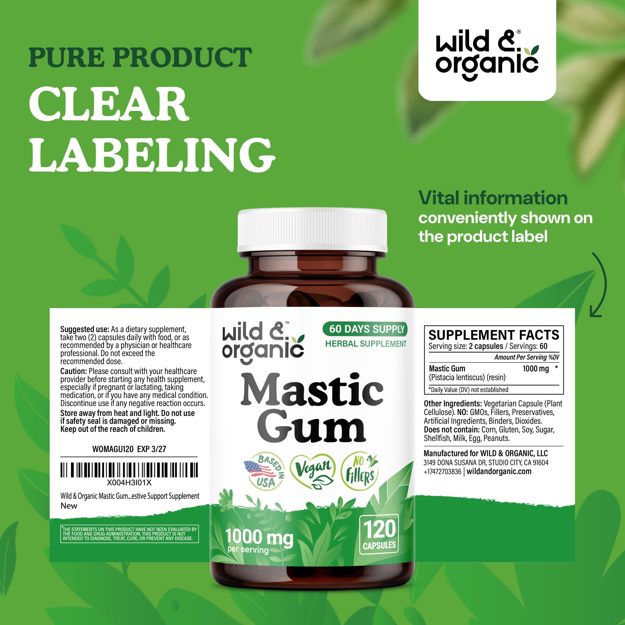Wild & Organic mastic gum capsules lifestyle use in daily wellness routine