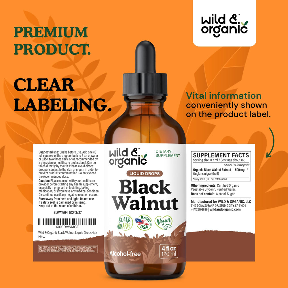 Wild & Organic natural health support without alcohol or sugar additives.