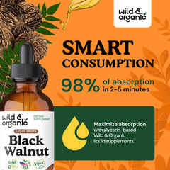 Wild & Organic tincture dispensing with dropper for quick, controlled servings.