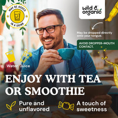Natural sweetness in Wild & Organic Yohimbe Drops with no added sugar