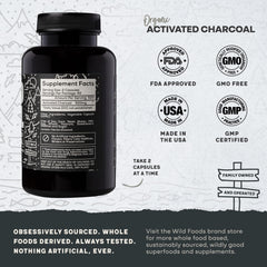 Wild Foods Activated Charcoal used in a home face mask for at-home skin care
