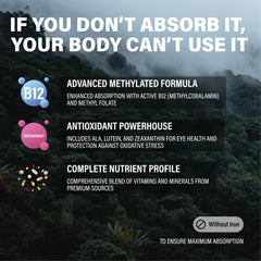 Ingredients closeup featuring CoQ10 in Wild Foods methylated multivitamin