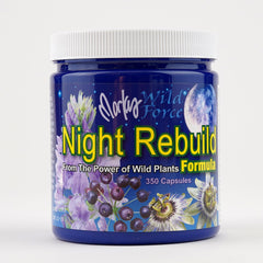 Wild Force Night Rebuild Capsules bottle for convenient evening recovery.