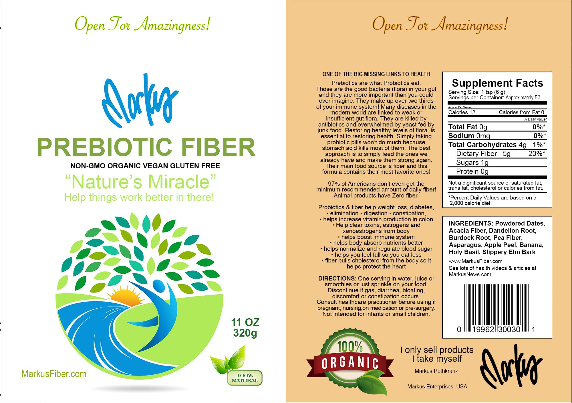 Wild Force Prebiotic bag and spoon ready for simple, everyday fiber addition.