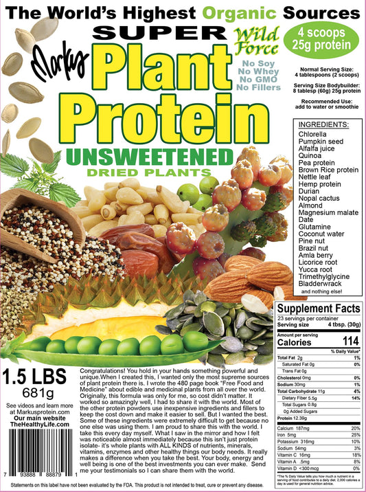 Wild Force Super Plant Protein with prickly pear cactus for nutritious digestion.