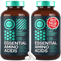 WILD FUEL Essential Amino Acids bottle front for daily power and recovery.
