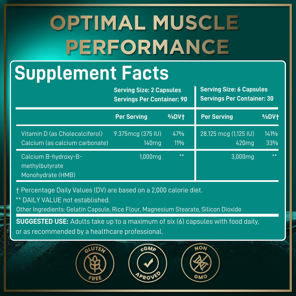 Wild Fuel HMB-D3 capsules bottle with cap for convenient daily dosing.