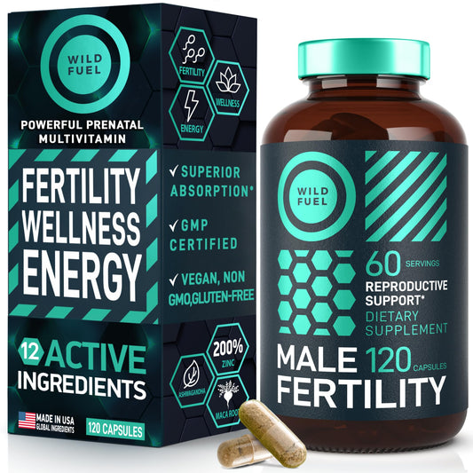 Wild Fuel maca root capsules for natural vitality and overall well-being.