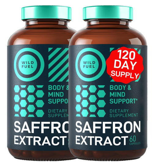 WILD FUEL Pure Saffron Extract bottle for mood and energy support.