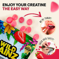 WILD GAINZ Creatine Gummies daily dose ready to take with water