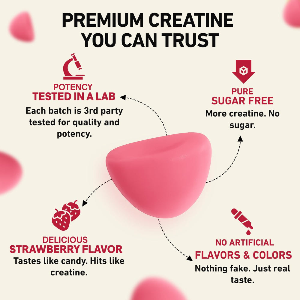 WILD GAINZ Creatine Gummies label details highlighting potency and ingredients