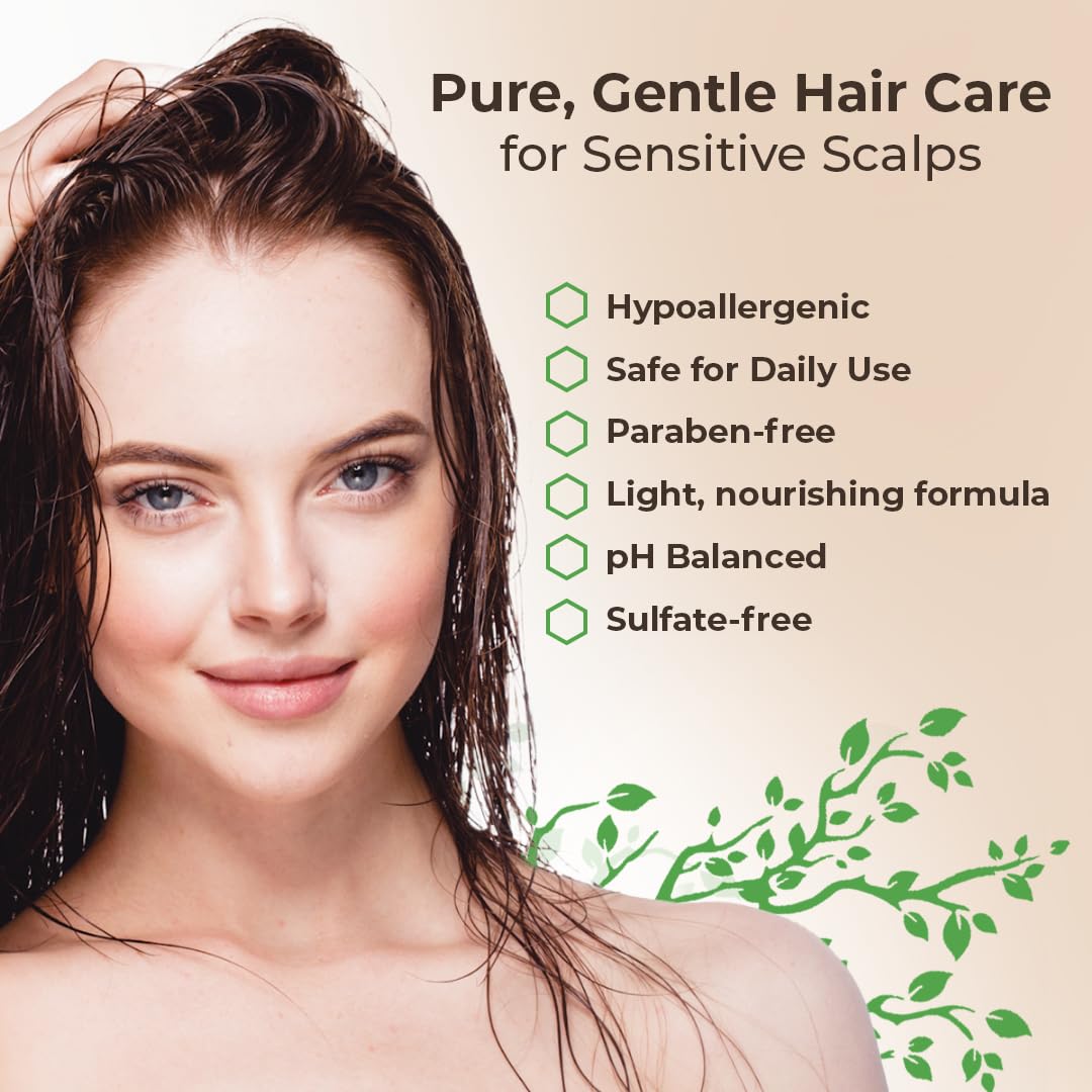 Wild Naturals conditioner application on hair to show deep moisture.