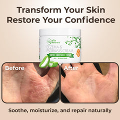 Wild Naturals cream applied to hands and face for daily moisture