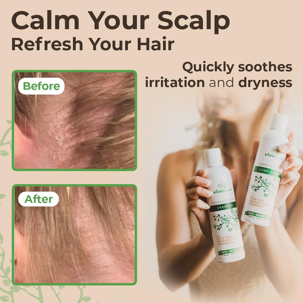 Wild Naturals sulfate-free cruelty-free conditioner bottle protects hair from harsh cleansers.