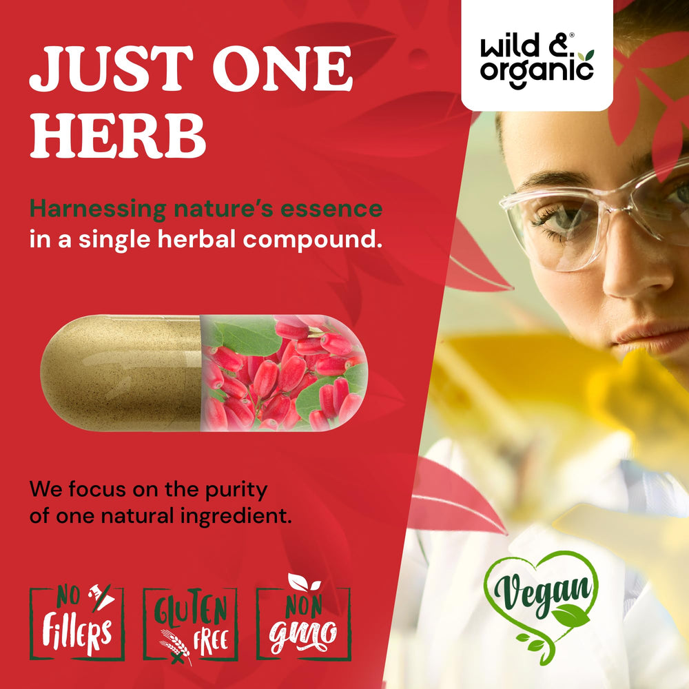 Wild & Organic Berberine easy-swallow capsules designed for daily use.