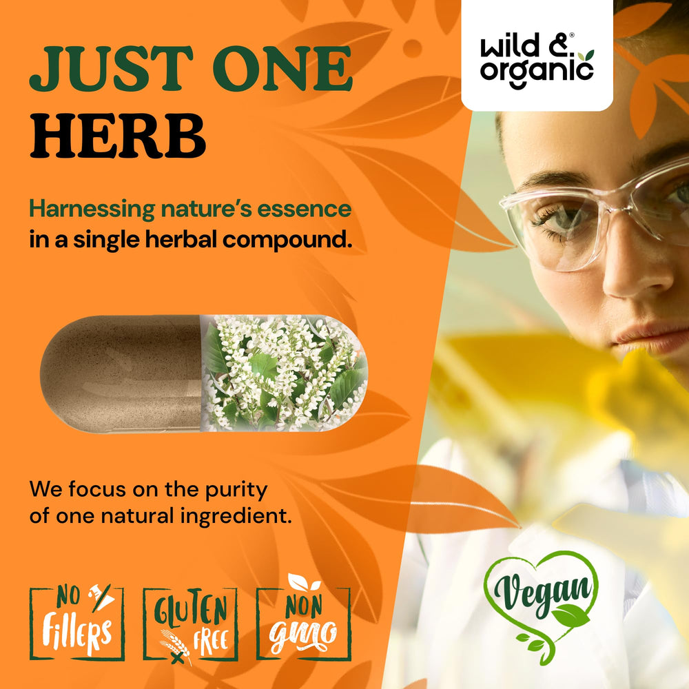 Wild & Organic Black Cohosh root powder closeup highlights high-potency herbal ingredient