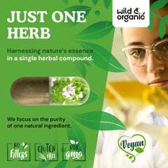 Wild & Organic brahmi capsules plant-based formula for vegan supplementation