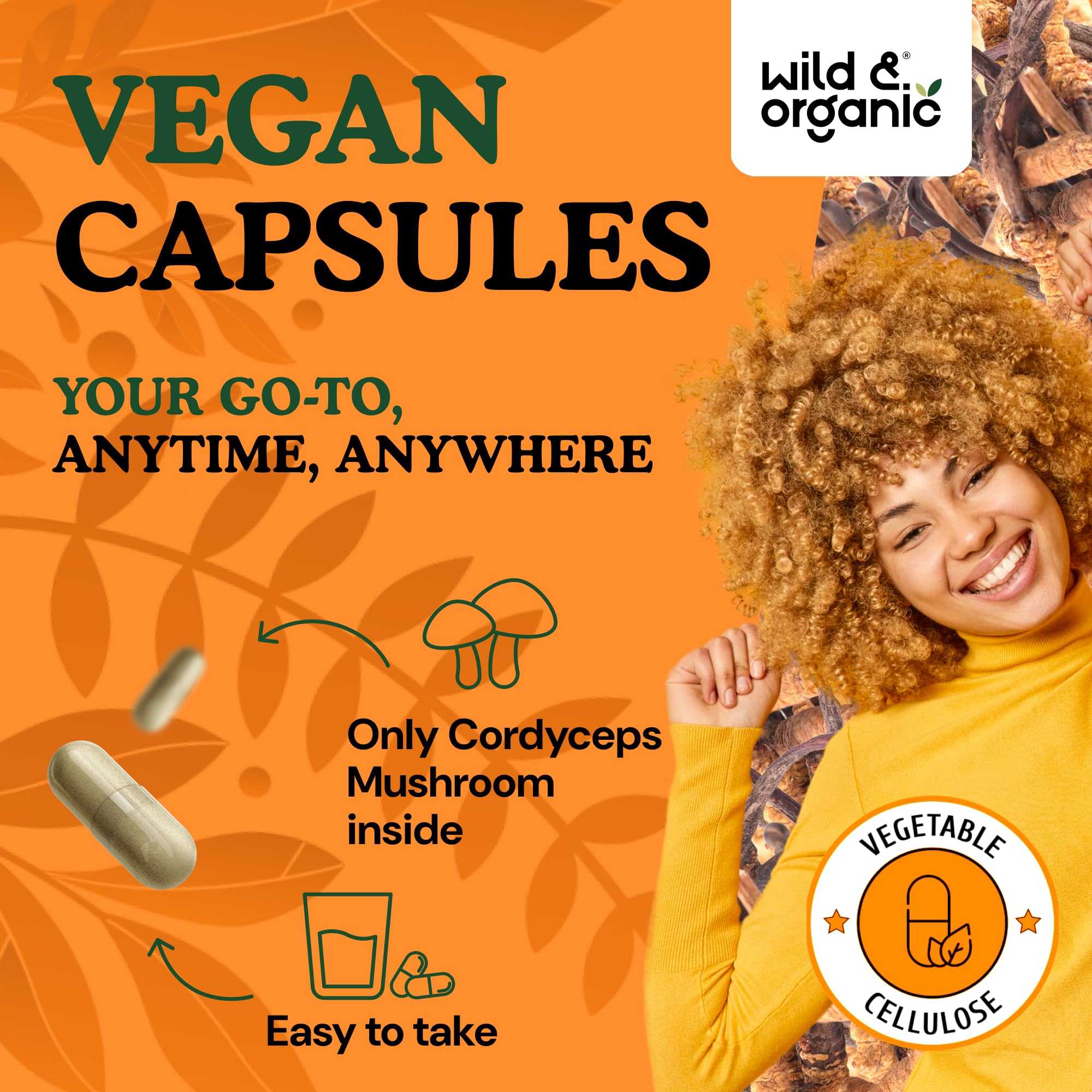 Wild & Organic 180-count bottle indicating 90-day supply.