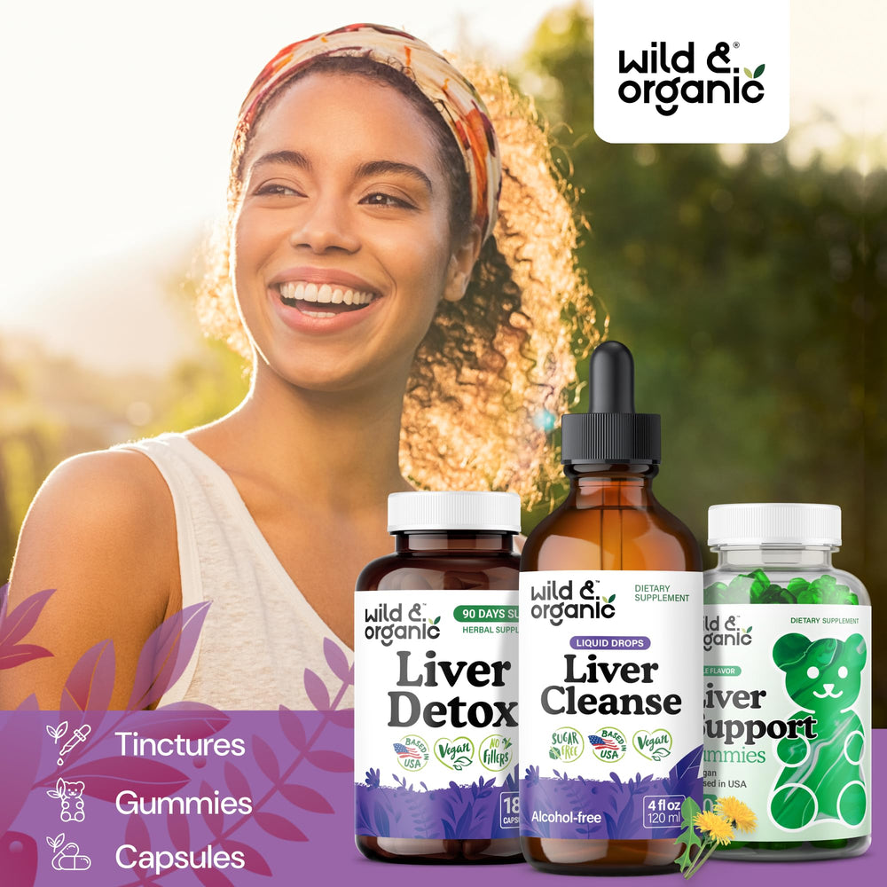 Wild & Organic dandelion root herbal complex bottle label