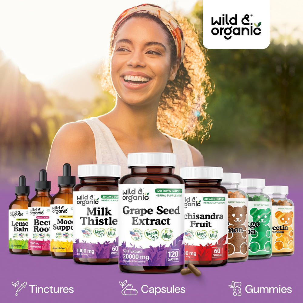Wild & Organic Grape Seed Extract Capsules 90-day supply highlight