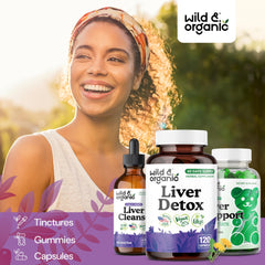 Wild & Organic Liver Detox Capsules tablet inside view showing compact vegan capsule