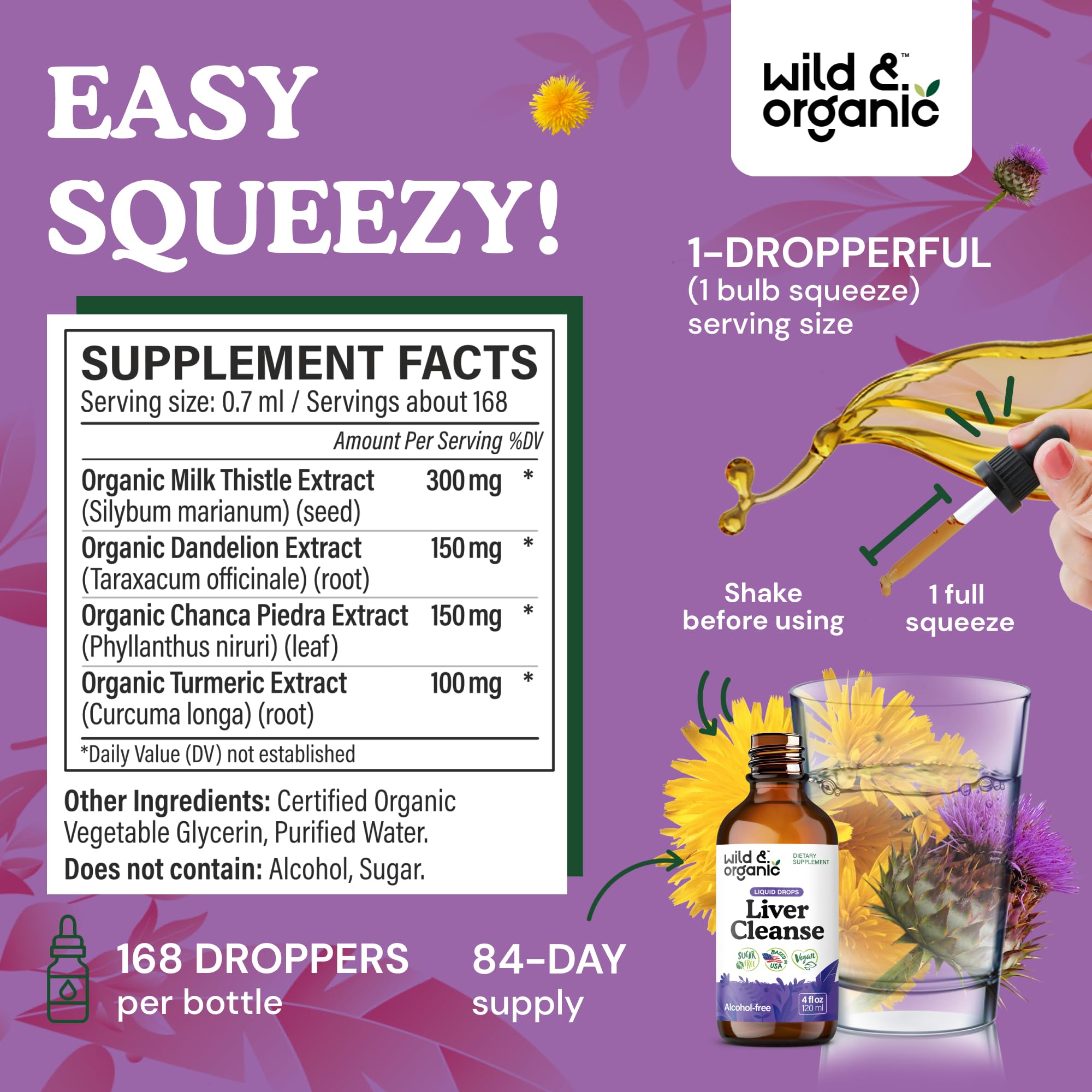 Wild & Organic milk thistle ingredient close-up herbal support