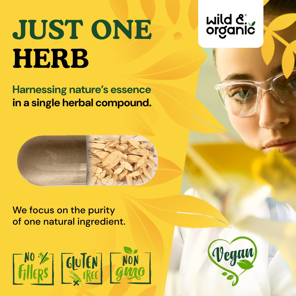 Wild & Organic no fillers and non-GMO icon emphasizing clean ingredients