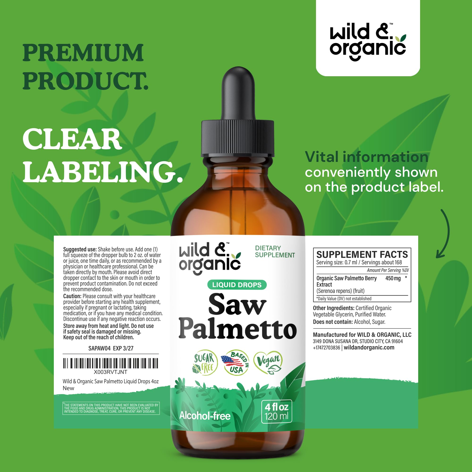 Wild & Organic Saw Palmetto use scenario in a morning routine