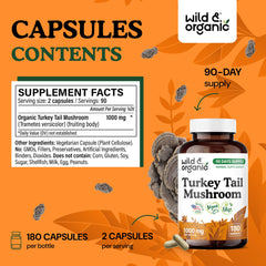 Wild & Organic Turkey Tail plant-based coating visual for vegan formulation.